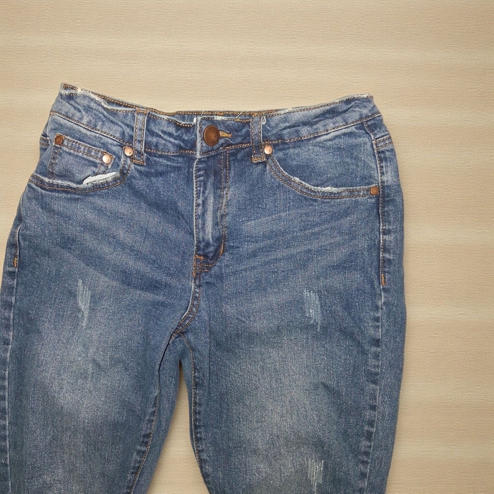 SALE!!! Tobi Denim Blue Denim Great Condition Distressed/Destroyed Jeans Sz. 26 - Picture 2 of 12